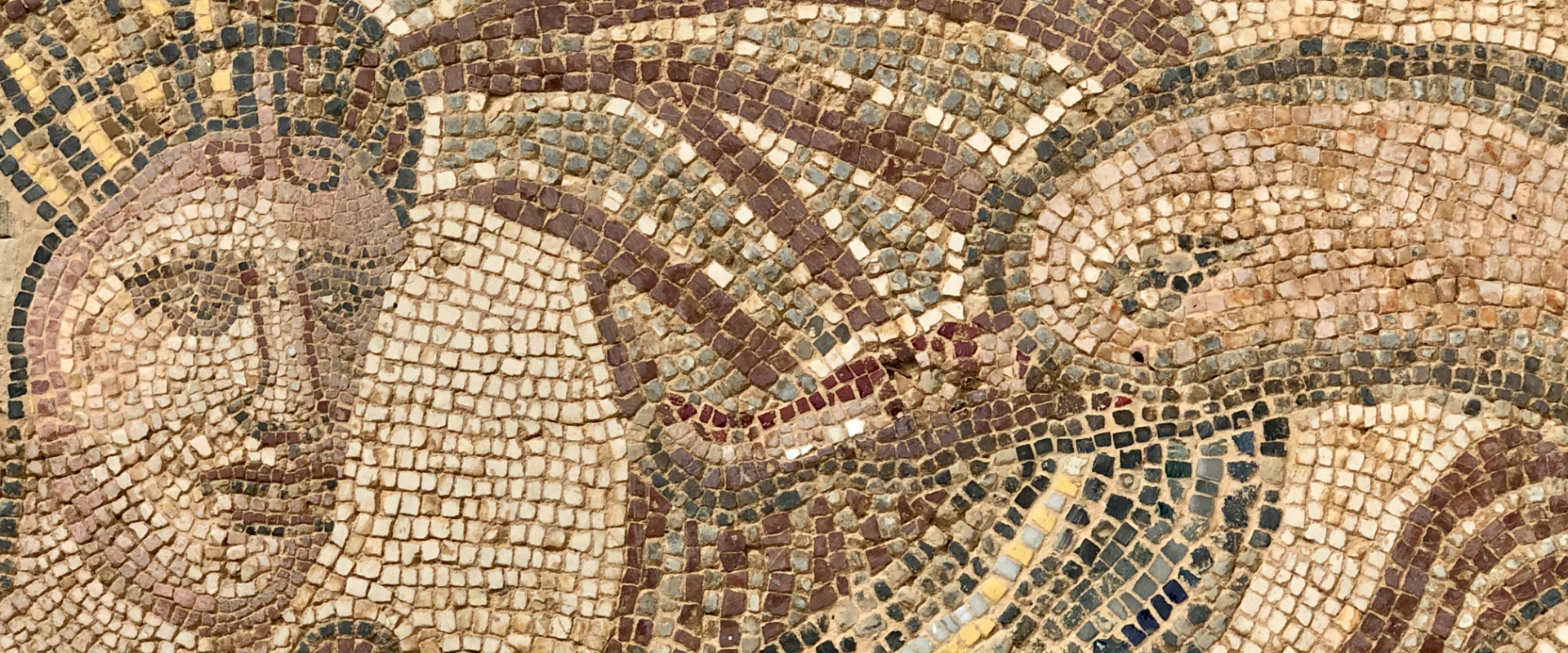 Detalle del mosaico de Leda y el cisne en la Villa Romana La Tejada
