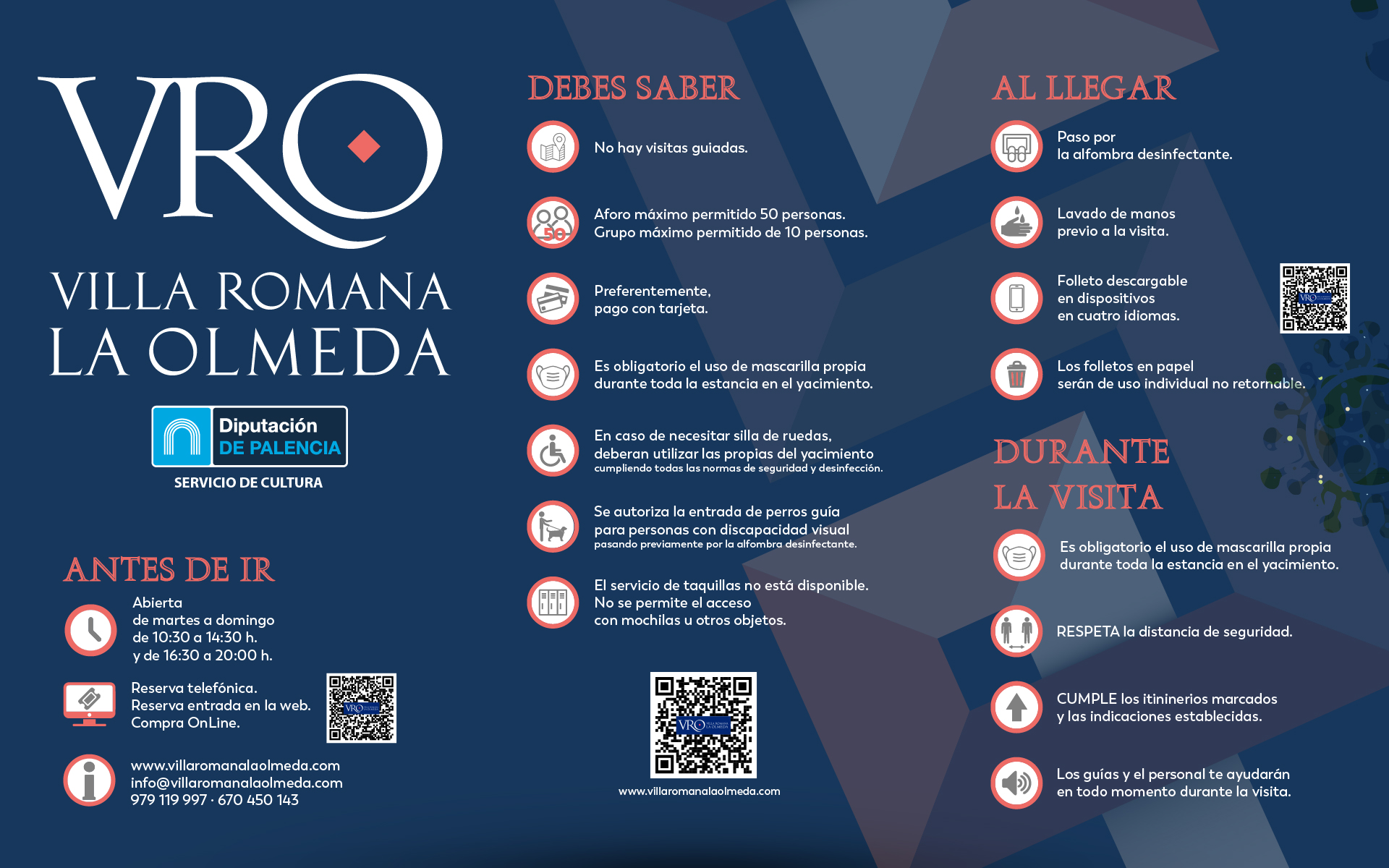 normas post covid de la villa romana la olmeda