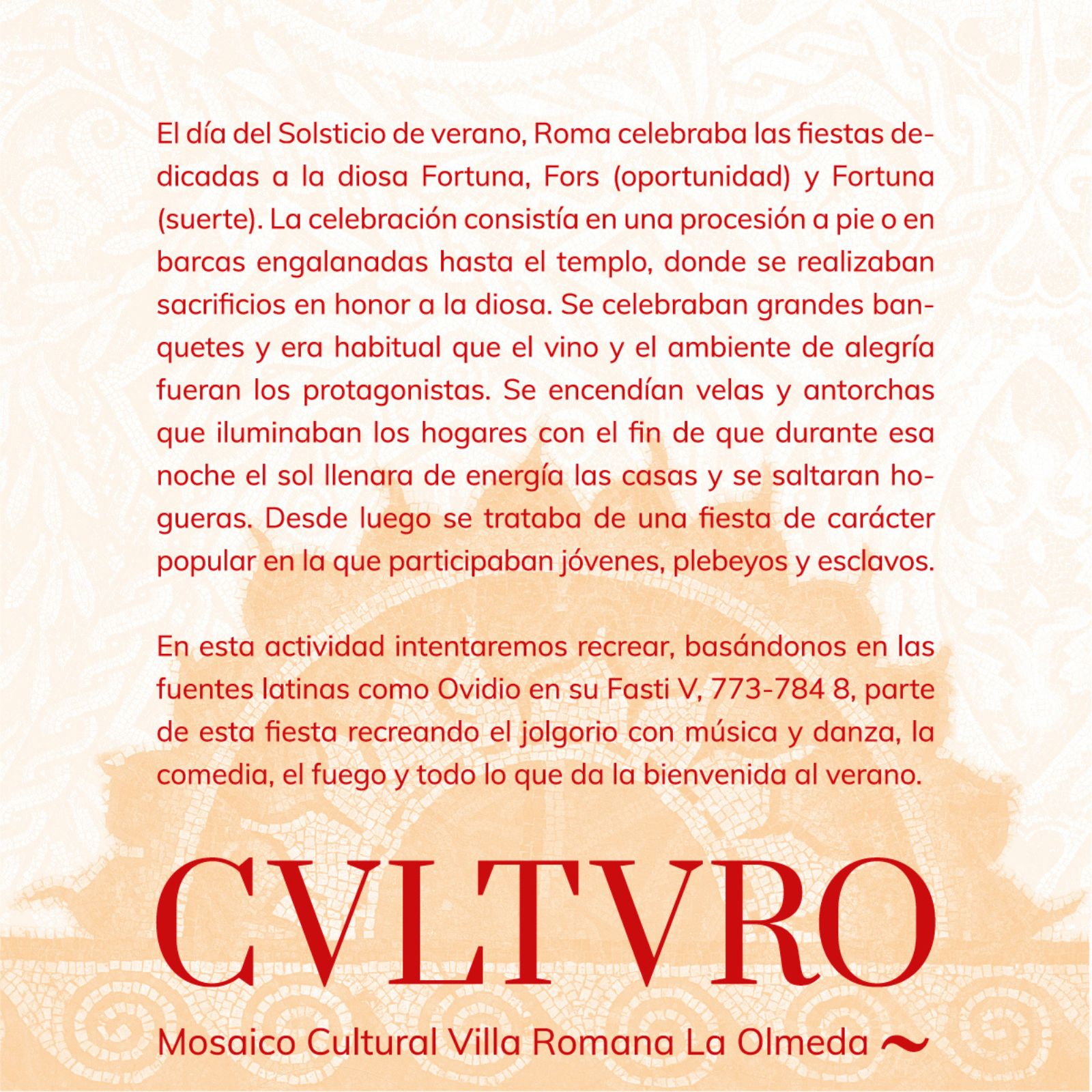 EL SOLSTICIO DE VERANO | LA FIESTA DE 'FORTI FORTUNAE'