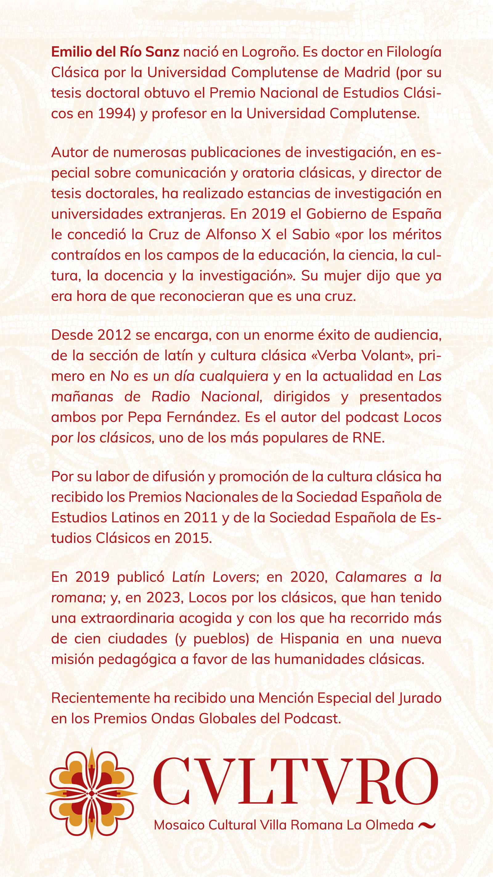 ‘Fiesta Mitológica Salvaje’ con Emilio del Río