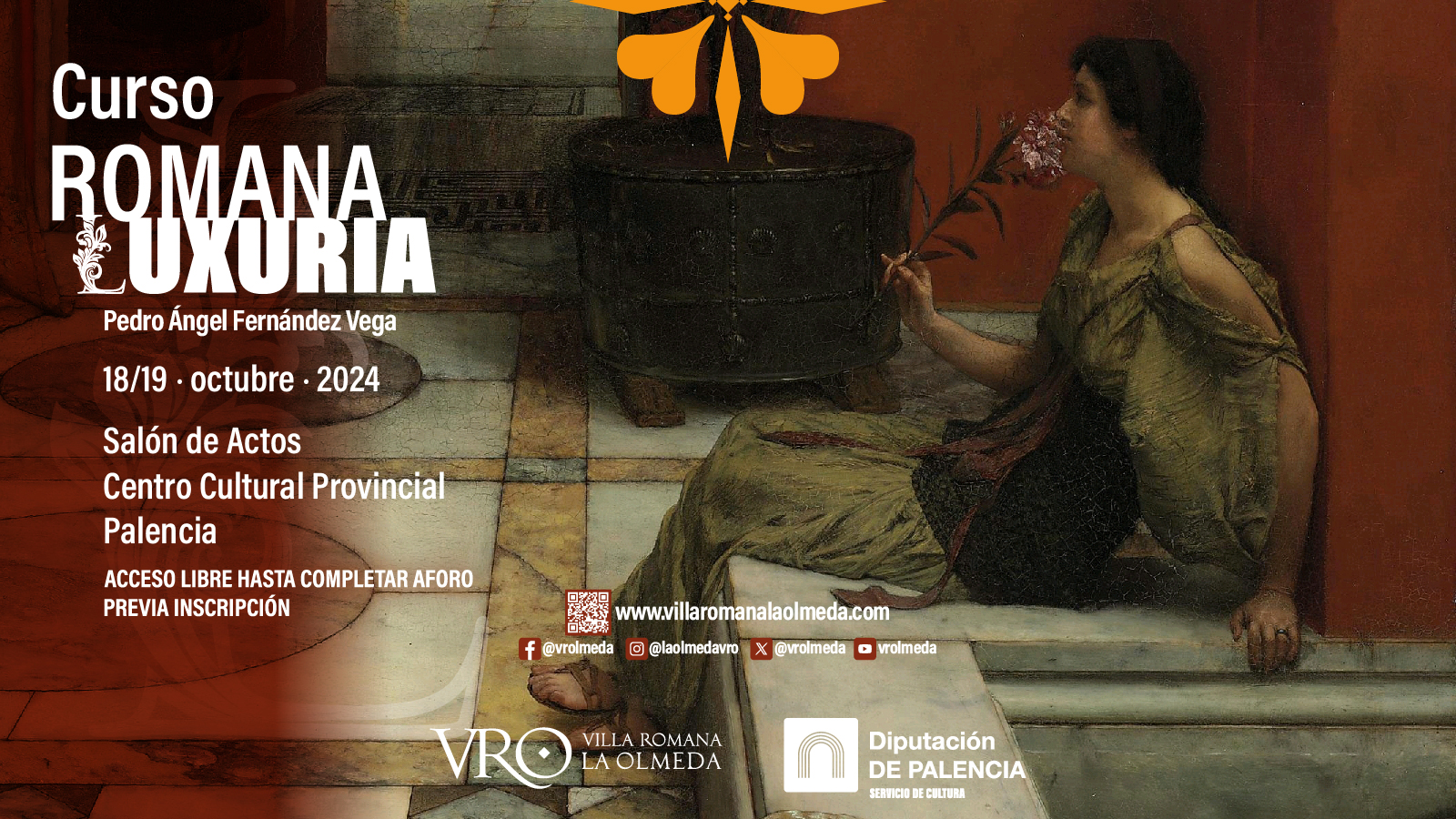 Curso Romana Luxuria en el centro cultural Provincial de Palencia el 18 y 19 de octubre