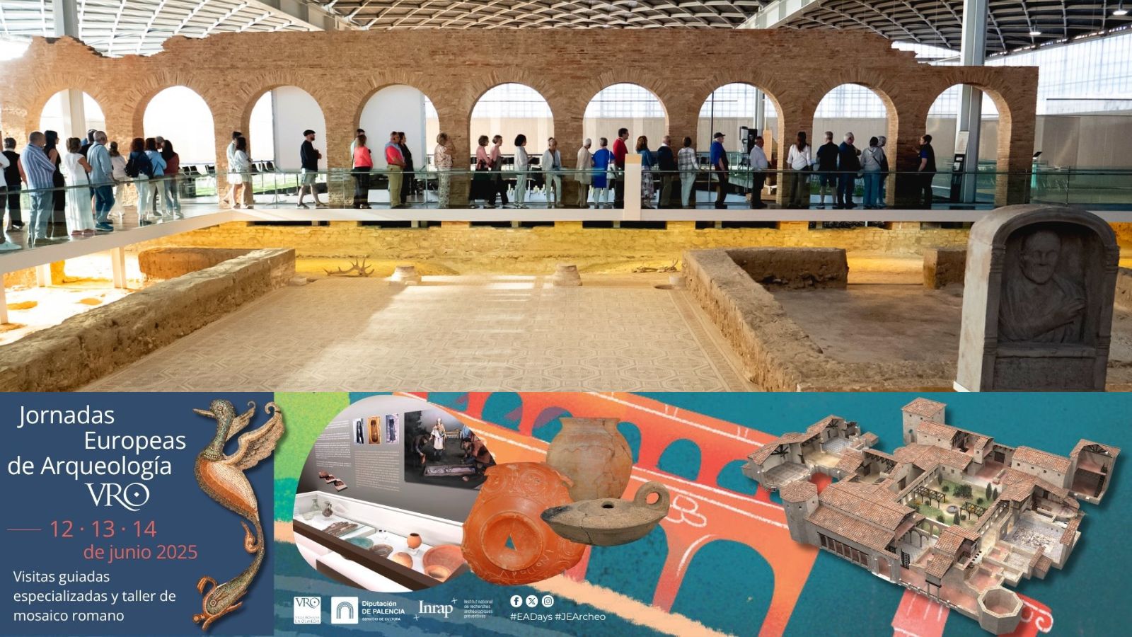 Jornadas Europeas de Arqueología 2026 en la villa romana la olmeda | Visitas guiadas en la VRO y Museo. Taller de mosaico romano.