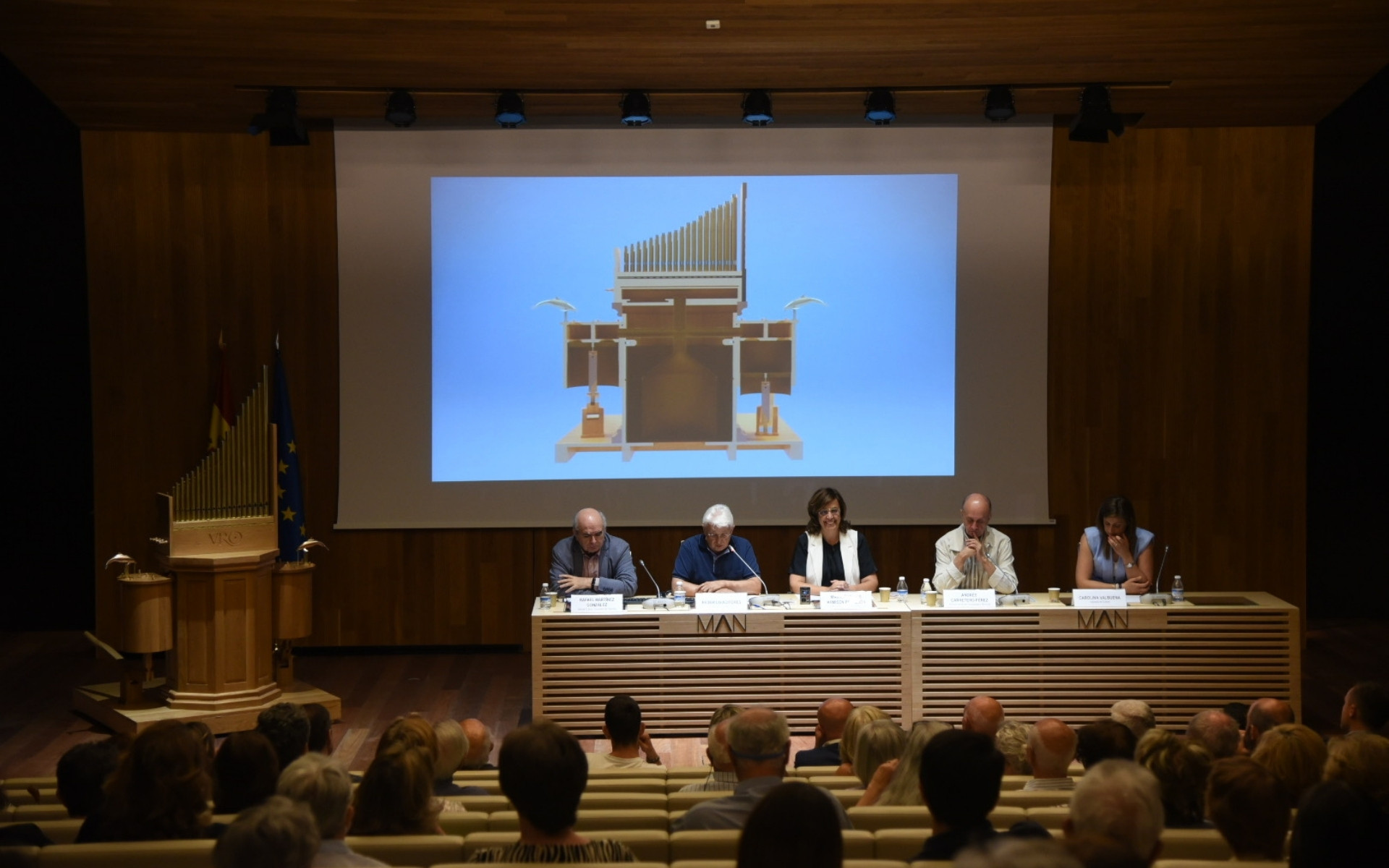Presentación en el Museo Arqueológico Nacional del Hydraulis de La Olmeda