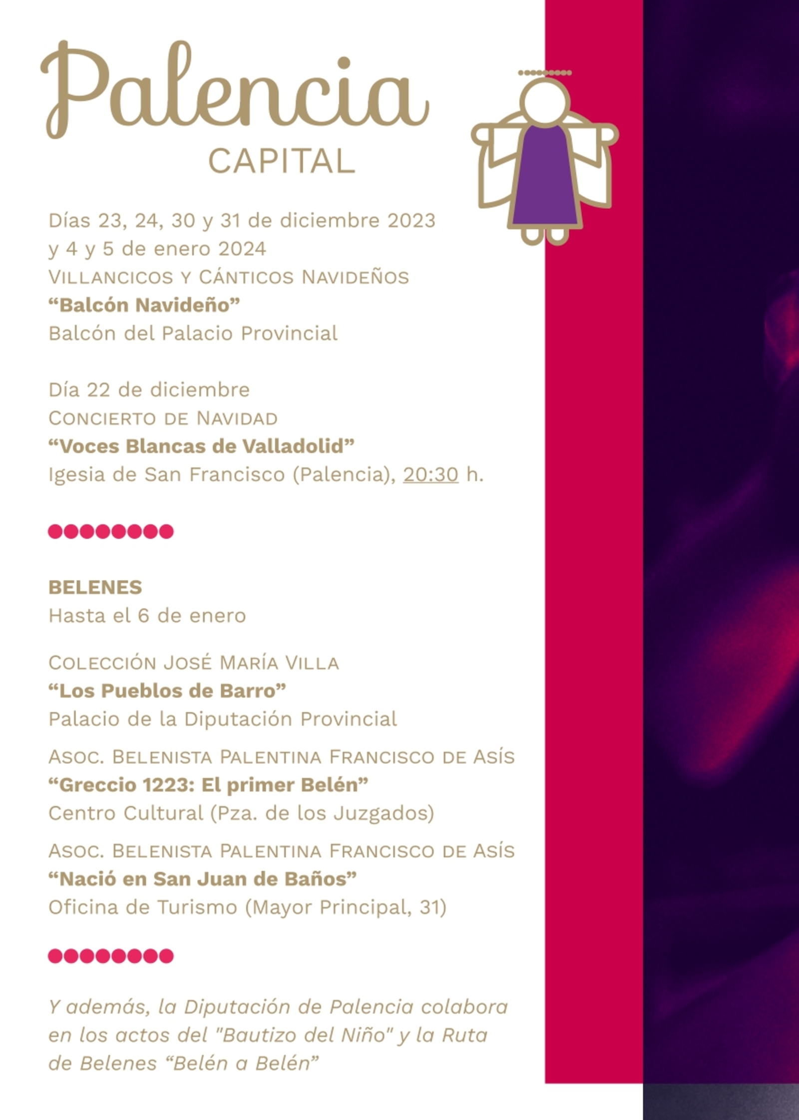 Actividades navideñas organizadas por Diputación de Palencia en la capital y provincia