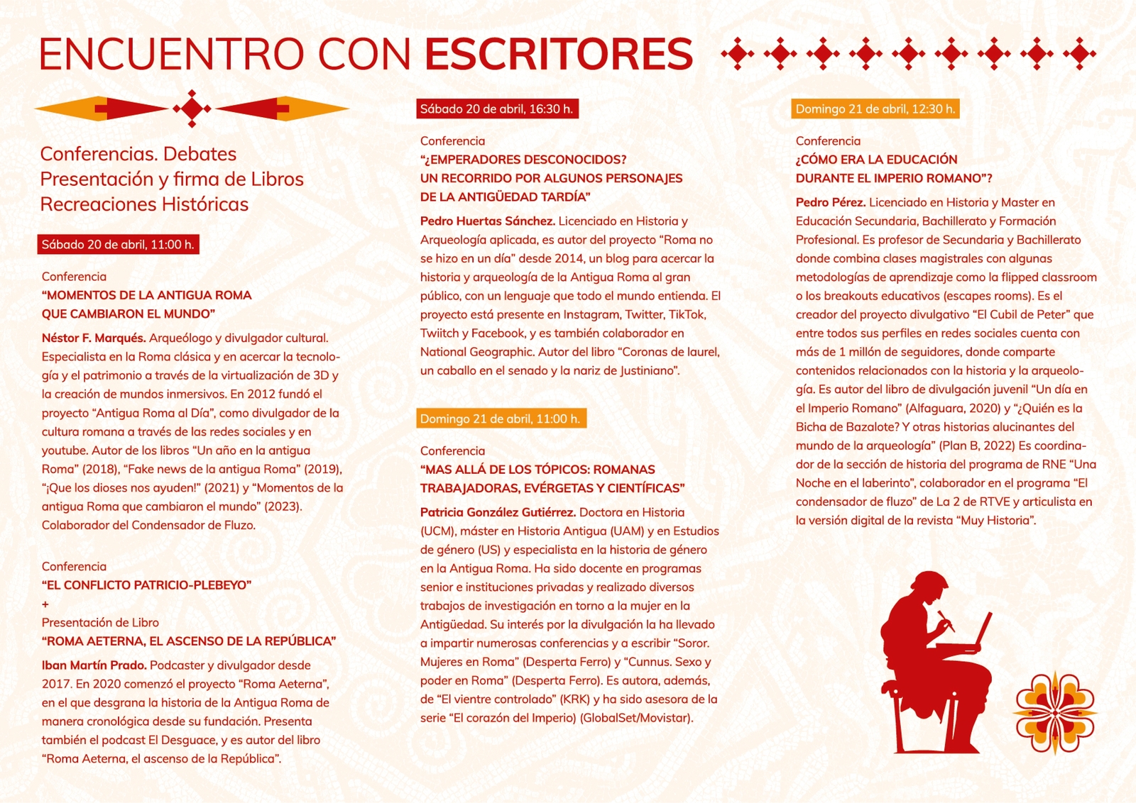 día del libro y encuentro con escritores en la villa romana la olmeda en abril de 2024