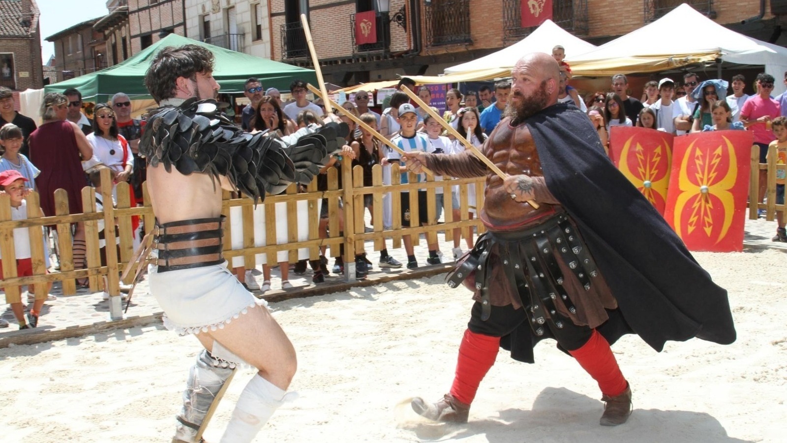 mercado romano en saldaña 20 y 21 de julio gladiadores