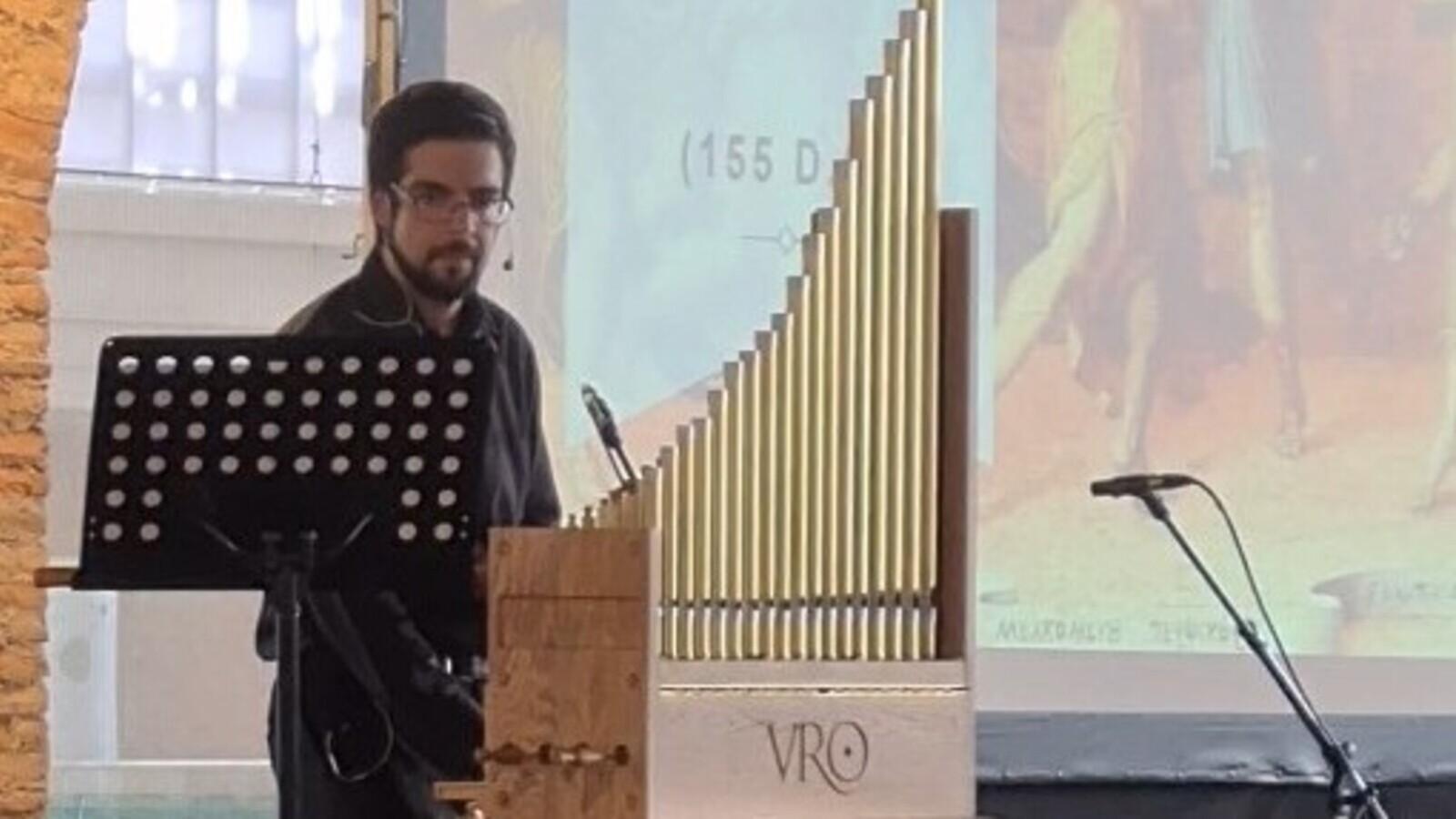 concierto de hydraulis de samuel pedro maíllo de pablo el 9 de agosto en la villa romana la olmeda en las jornadas de arqueomúsica