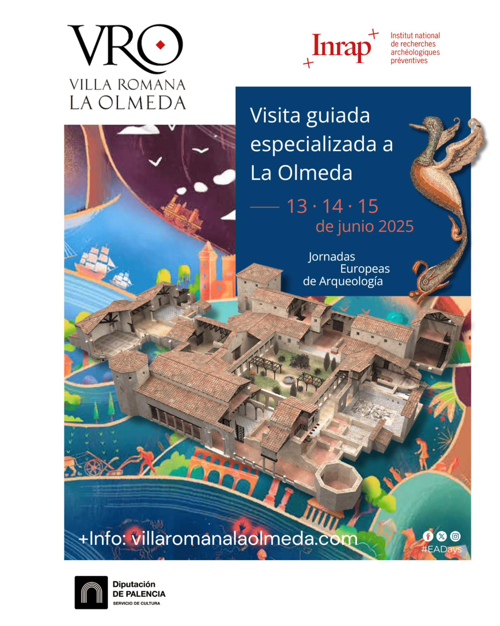 La Diputación de Palencia celebra en la villa romana La Olmeda las Jornadas Europeas de Arqueología (JEA 2025)