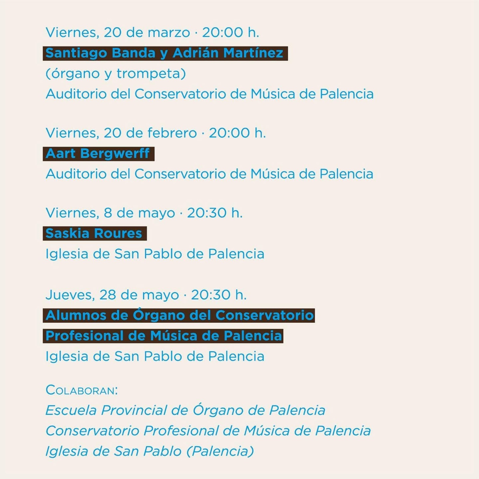 'La Organada' inicia la programación de Tocata y Fuga este fin de semana.