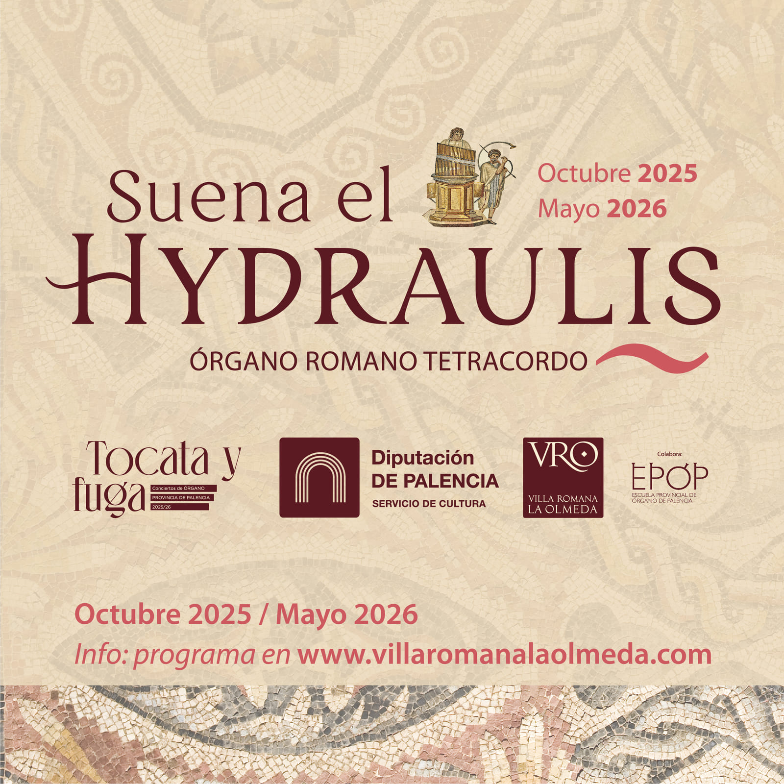 Suena el 'Hydraulis' en la villa romana la olmeda