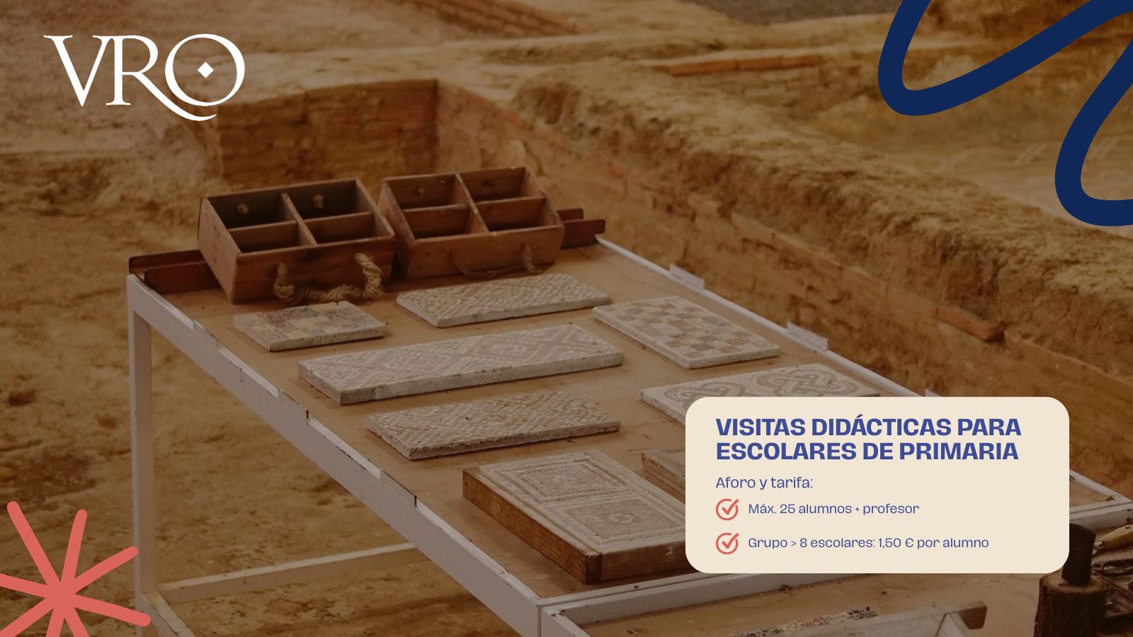 Diputación de Palencia reanuda en la villa romana La Olmeda las visitas didácticas con taller de mosaico para alumnos de Educación Primaria