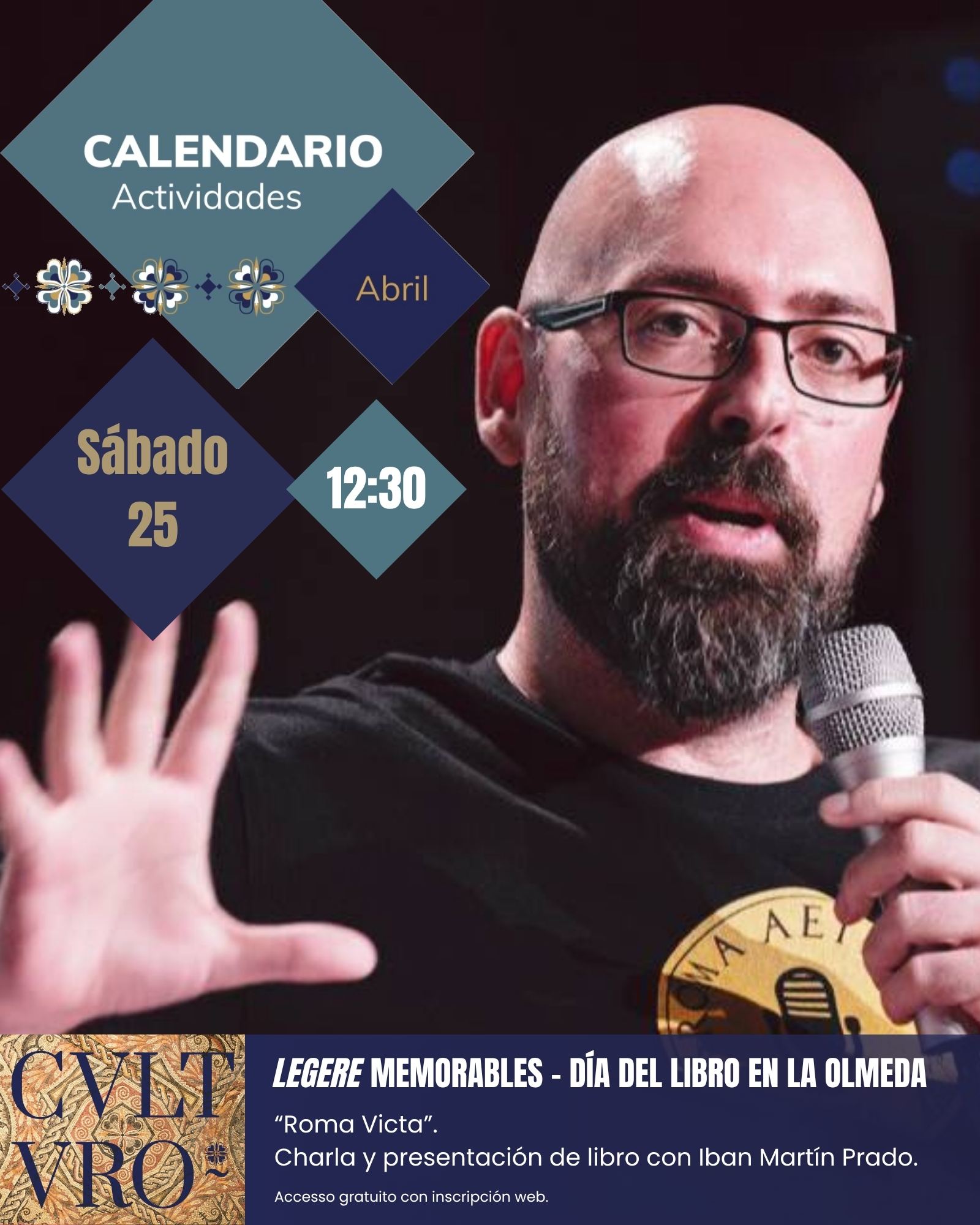 Celebra el Día del Libro en la Villa Romana La Olmeda del 23 al 26 de abril. CVLTVRO 2026.