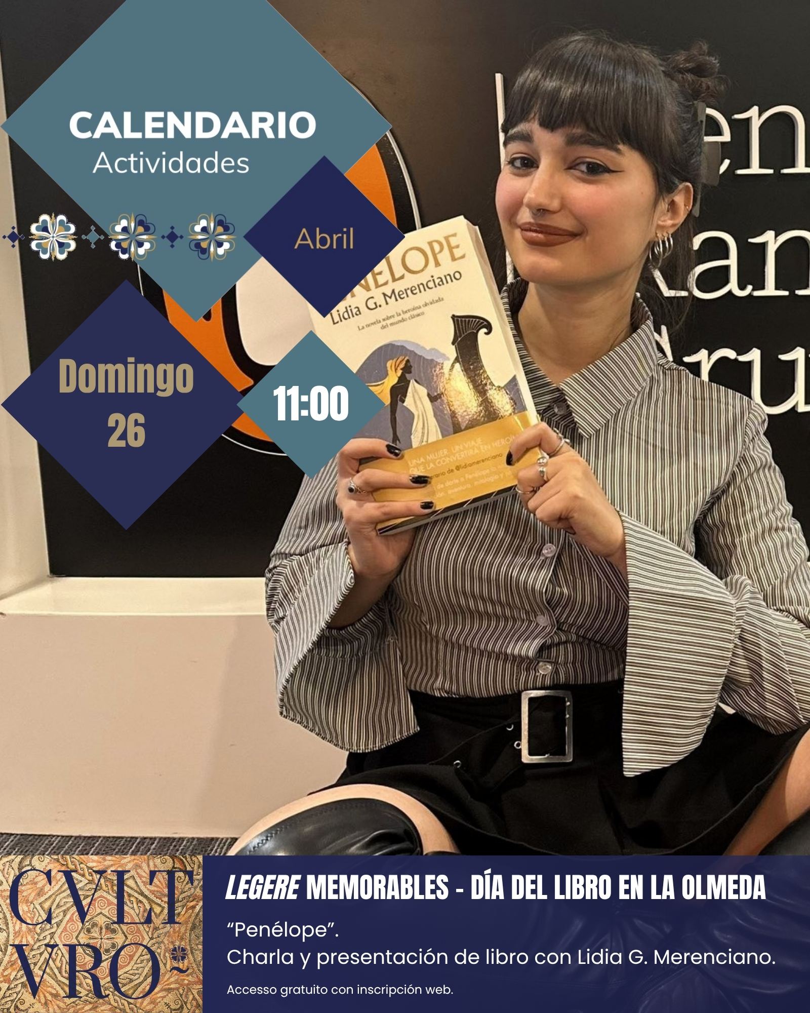 Celebra el Día del Libro en la Villa Romana La Olmeda del 23 al 26 de abril. CVLTVRO 2026.