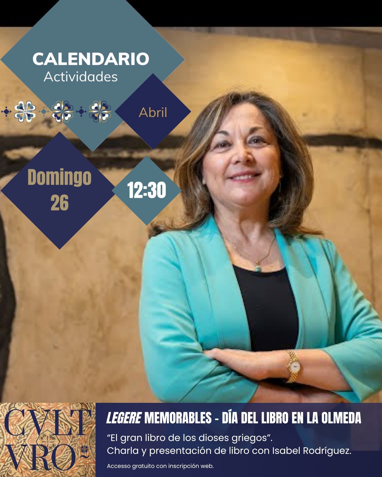 Celebra el Día del Libro en la Villa Romana La Olmeda del 23 al 26 de abril. CVLTVRO 2026.