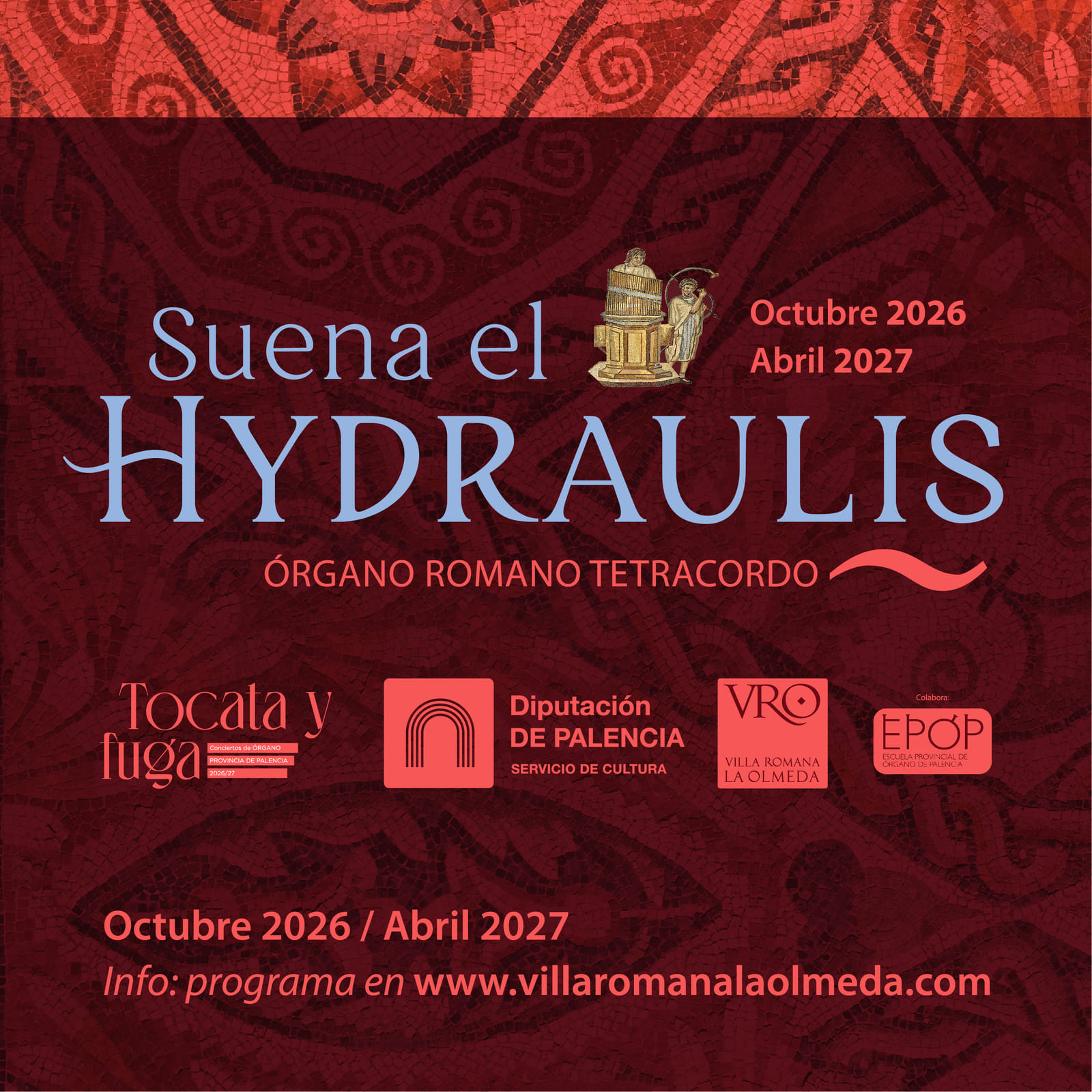 La Olmeda estará presente en la programación de órgano de Diputación de Palencia con el hydraulis.