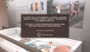 El Museo de la Villa Romana La Olmeda en Saldaña permanecerá cerrado para la visita de lunes a jueves.