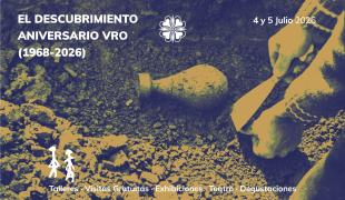 Celebración por el 58.º Aniversario del Descubrimiento de la Villa Romana La Olmeda. 4 y 5 de julio. Puertas Abiertas · Recreaciones · Talleres · Teatro · Degustaciones