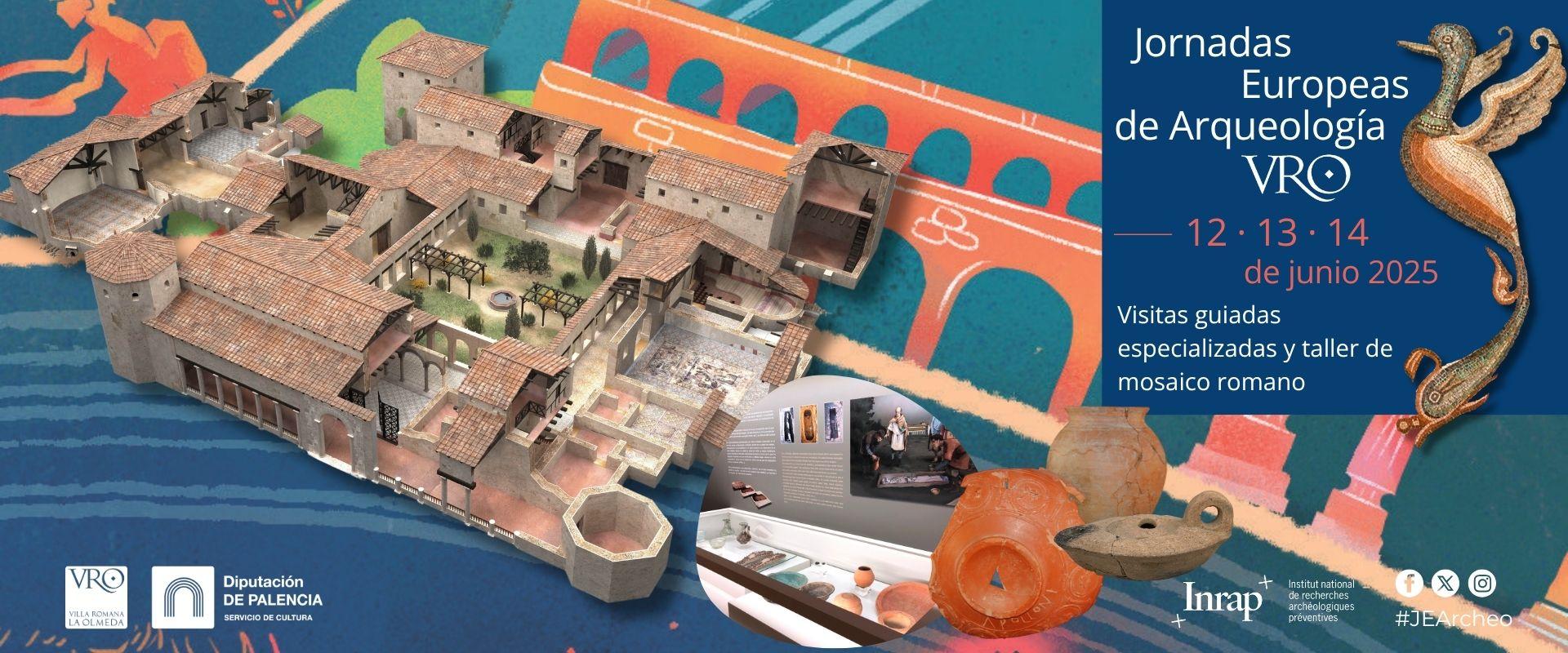 Jornadas Europeas de Arqueología 2026 en la villa romana la olmeda | Visitas guiadas en la VRO y Museo. Taller de mosaico romano.