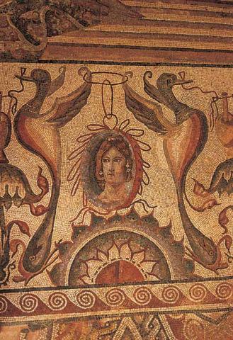 Detalle de la cenefa del Oecus