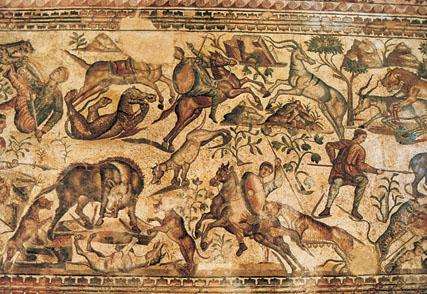 Mosaico del Oecus Caceria
